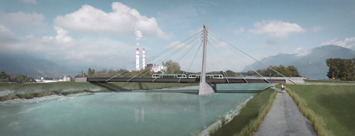 Nouveaux ponts ferroviaire et routier sur le Rhône